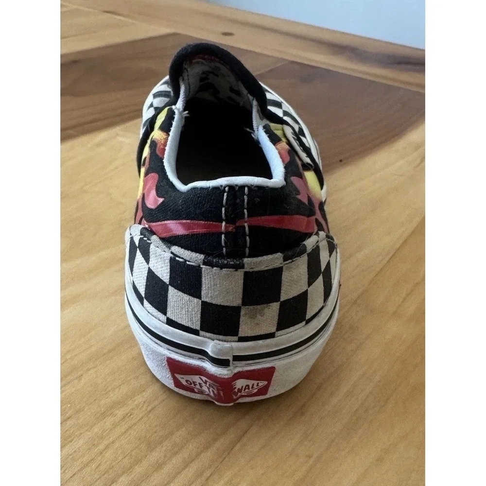 Vans X Disney Mickey & Minnie Sneaker Flames Slip On Classic Skate Kids Size 1.5